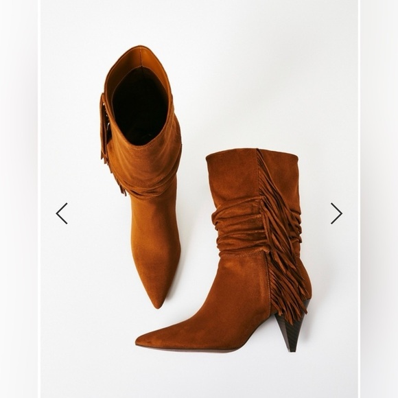 JUSTFAB SANNA Slouchy Boots NIB 7.5 Camel Color - Picture 3 of 11